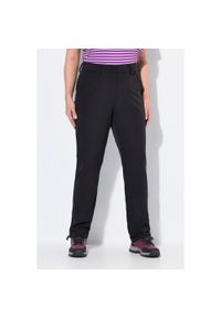 ULLA POPKEN - Damskie Spodnie softshell super cienkie regulowany dół wygodny pas. Kolekcja: plus size. Kolor: czarny. Materiał: elastan, poliester, materiał. Sport: turystyka piesza