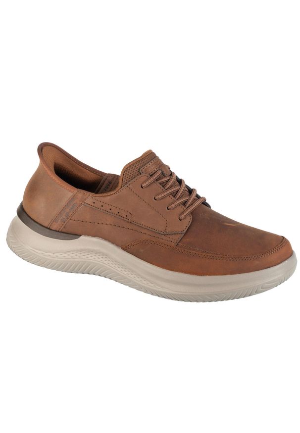 skechers - Buty sportowe Sneakersy męskie, Slip-Ins: Rory. Kolor: brązowy. Sport: turystyka piesza