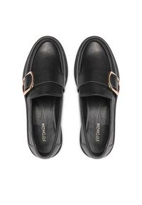 DeeZee Loafersy WS5195-20A Czarny. Kolor: czarny. Materiał: skóra