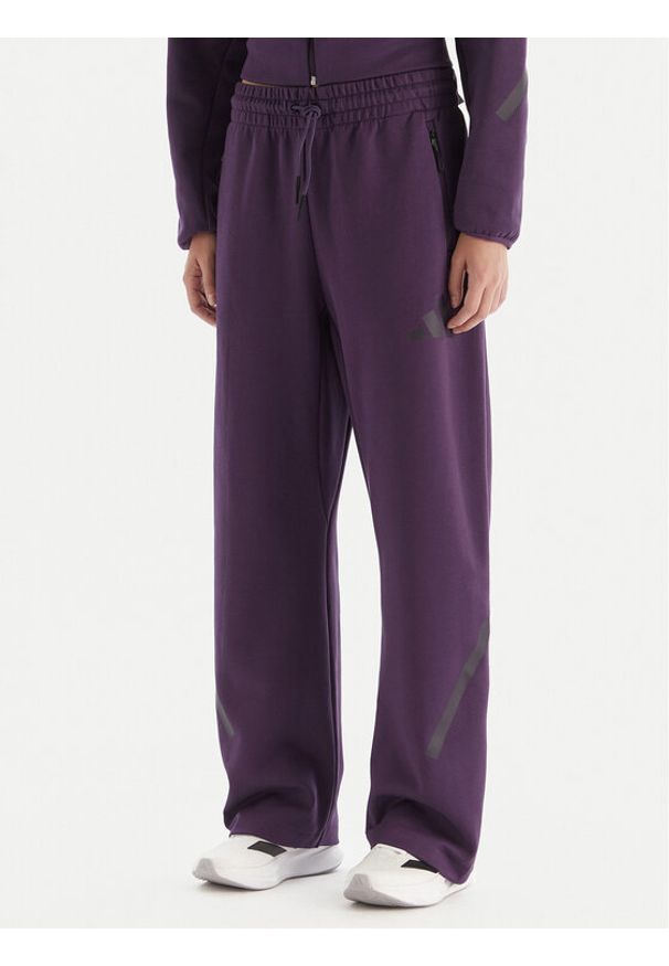 Adidas - adidas Spodnie dresowe Z.N.E. Barrel KB9441 Fioletowy Loose Fit. Kolor: fioletowy. Materiał: bawełna