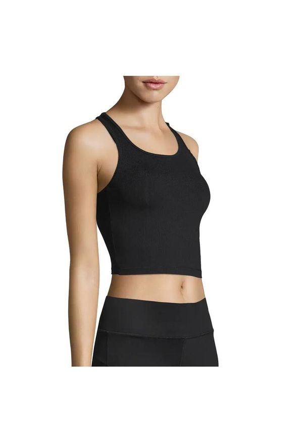 CASALL - Koszulka Damska Casall Crop Rib Racerback Oddychająca Elastyczna. Kolor: czarny. Sport: joga i pilates