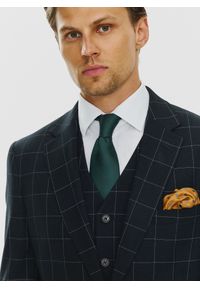 Pako Lorente - PAKO LORENTE – Granatowa kamizelka w kratę Windowpane. Kolor: niebieski. Materiał: poliester, elastan, wiskoza #2