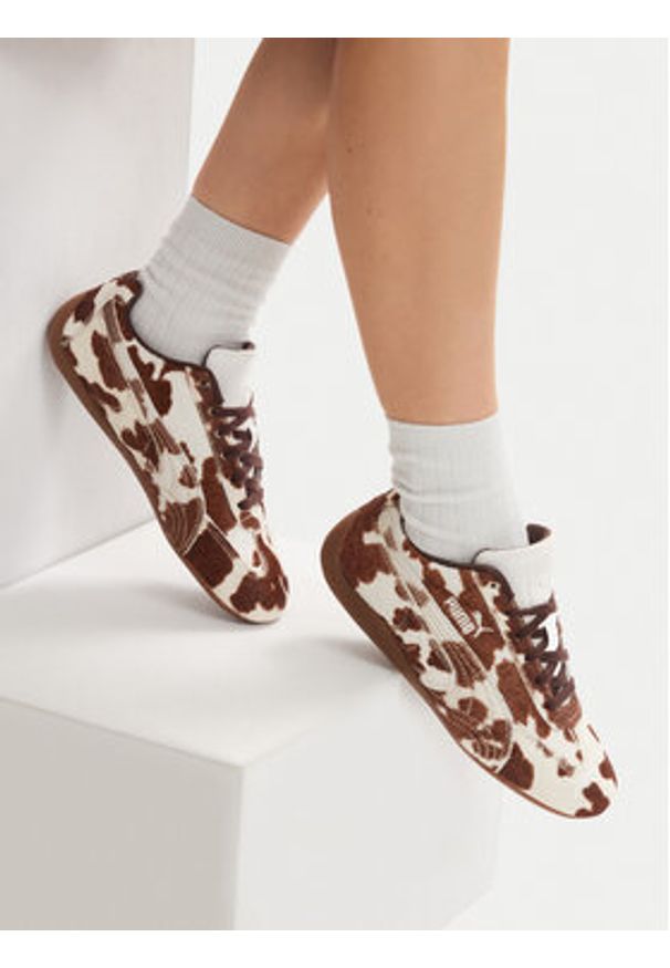 Puma Sneakersy Speedcat Cow Wns 406141 01 Brązowy. Kolor: brązowy. Materiał: skóra