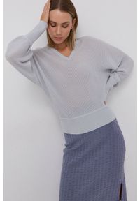 Max Mara Leisure Sweter wełniany damski. Kolor: niebieski. Materiał: wełna. Długość rękawa: długi rękaw. Długość: długie #4