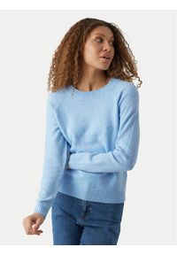 Vero Moda Sweter Doffy 10201022 Niebieski jasny Regular Fit. Kolor: niebieski. Materiał: syntetyk #1