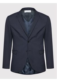 Selected Homme Marynarka Logan 16051230 Granatowy Slim Fit. Kolor: niebieski. Materiał: syntetyk, wiskoza