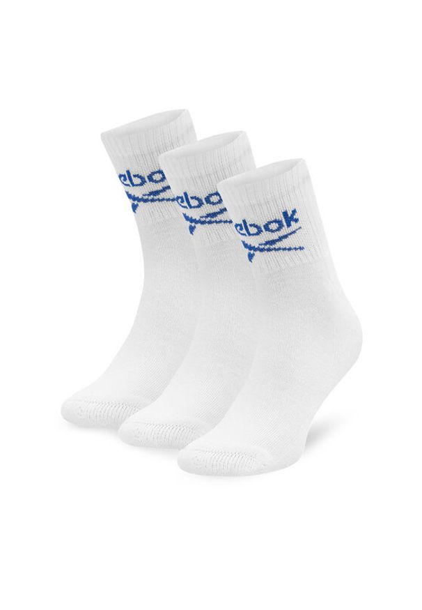 Reebok Skarpety długie R0255-SS24 (3-pack) Biały. Kolor: biały. Materiał: bawełna