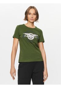 Aeronautica Militare T-Shirt 232TS2178DJ496 Zielony Regular Fit. Kolor: zielony. Materiał: bawełna