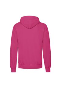 FRUIT OF THE LOOM - Męska Klasyczna Bluza Z Kapturem. Typ kołnierza: kaptur. Kolor: różowy
