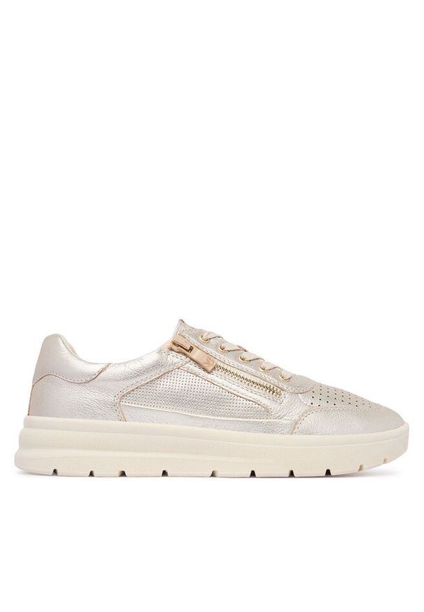 Sneakersy Caprice. Kolor: złoty