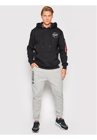 Alpha Industries Spodnie dresowe Basic 116368 Szary Regular Fit. Kolor: szary. Materiał: bawełna #5