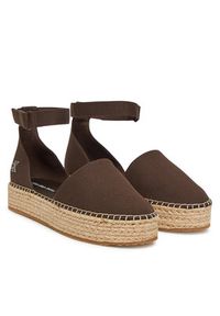 Calvin Klein Jeans Espadryle Flatform Espadrille Sling Mg YW0YW01735 Brązowy. Kolor: brązowy. Materiał: materiał #5