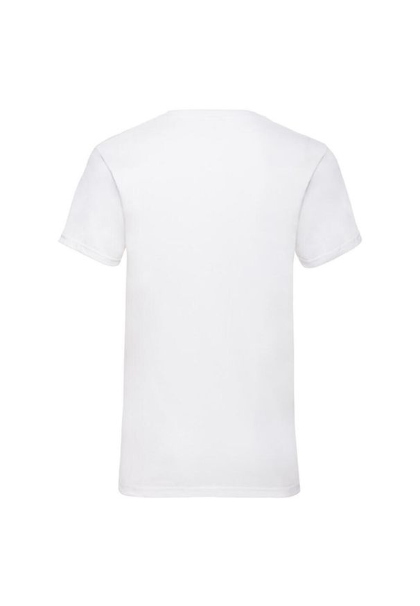 FRUIT OF THE LOOM - Koszulka Unisex Dla Dorosłych Valueweight Z Gładkim Dekoltem W Szpic. Kolor: biały. Wzór: gładki