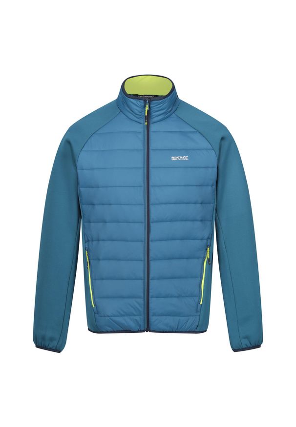 Regatta - Męska Kurtka Hybrydowa Clumber IV Full Zip. Kolor: żółty, wielokolorowy, niebieski, zielony