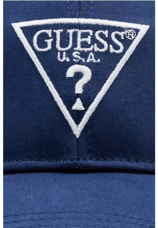Guess - GUESS Granatowa czapka Basket Cap. Kolor: niebieski