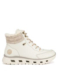 Rieker Botki M6010-80 Biały. Kolor: biały. Materiał: materiał #1
