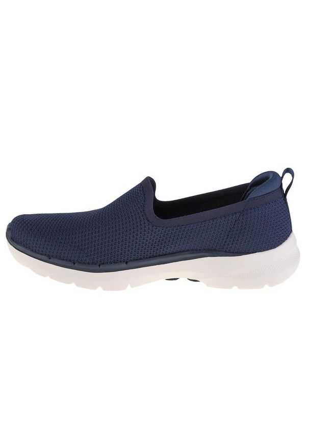skechers - Buty sportowe Sneakersy damskie, Skechers Go Walk 6 - Clear Virtue. Kolor: niebieski. Model: Skechers Sport. Sport: turystyka piesza