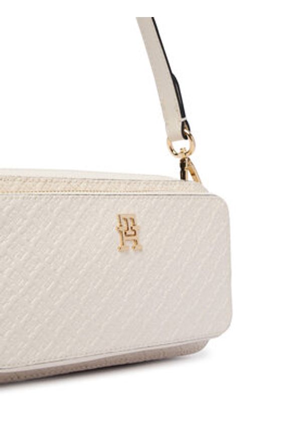 TOMMY HILFIGER - Tommy Hilfiger Torebka Th Daily Camera Bag Mono AW0AW18414 Biały. Kolor: biały. Materiał: skórzane