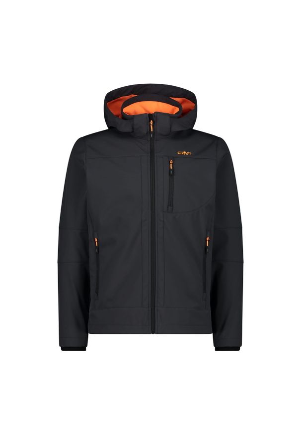 Kurtka męska turystyczna CMP 3A01787N. Typ kołnierza: kaptur. Kolor: czarny. Materiał: softshell. Sport: turystyka piesza