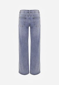 Renee - Niebieskie Jeansy Wide Leg Regular Waist z Bawełną i Dodatkiem Wiskozy Jeniemala. Kolor: niebieski. Styl: elegancki, klasyczny #4