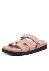 DeeZee Klapki DZ-S1 Różowy. Kolor: różowy. Materiał: skóra, zamsz #4