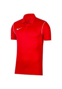 Koszulka treningowa chłopięca Nike Park 20. Kolor: czerwony. Długość rękawa: krótki rękaw. Długość: krótkie