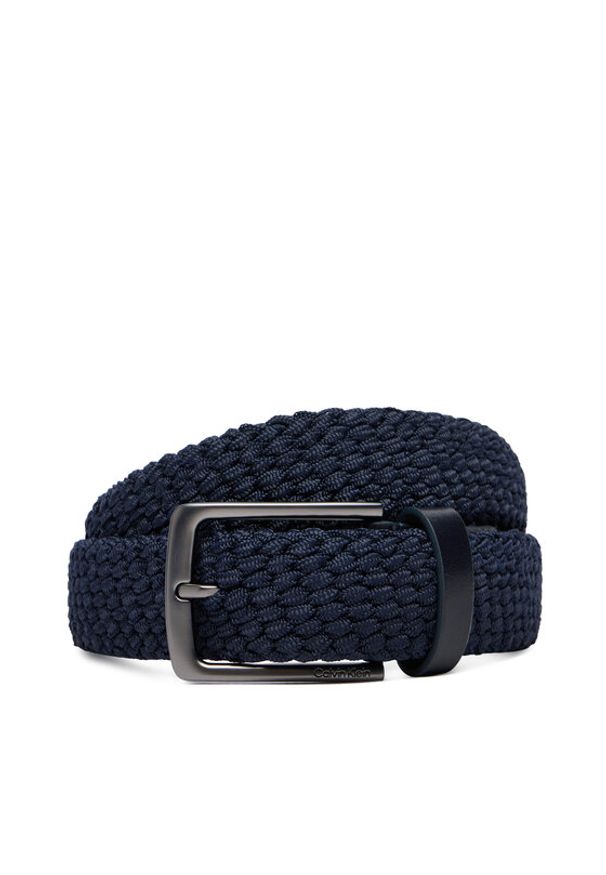 Calvin Klein Pasek Casual Pin Buckle 35Mm Fixed - LV04D7088G Granatowy. Kolor: niebieski. Materiał: syntetyk. Styl: casual