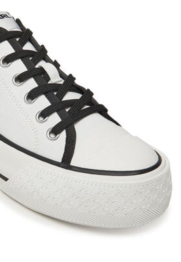 Karl Lagerfeld - KARL LAGERFELD Trampki KL60614T Biały. Kolor: biały. Materiał: materiał