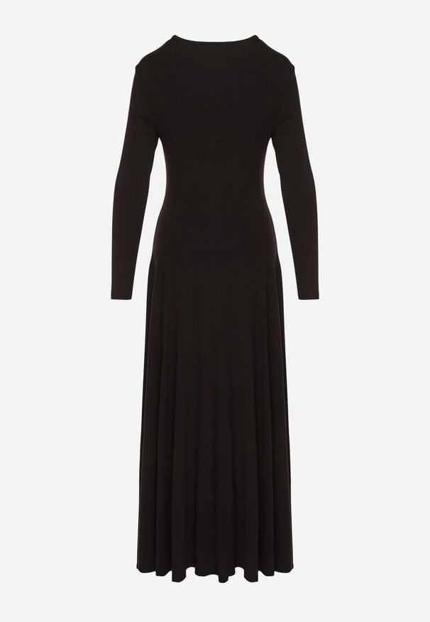 Renee - Czarna Rozkloszowana Sukienka z Bawełny Tusmala. Okazja: na co dzień. Kolor: czarny. Materiał: bawełna. Typ sukienki: proste. Styl: elegancki, casual