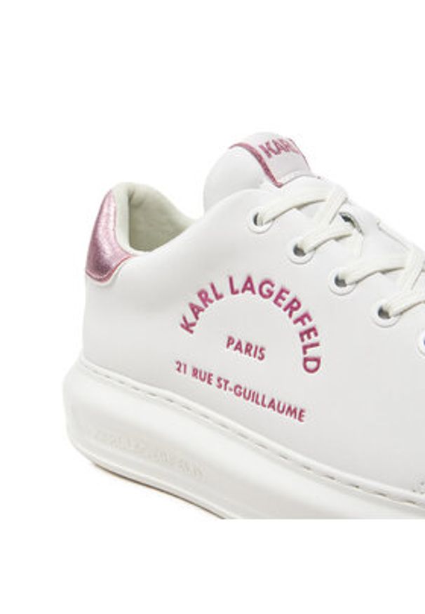 Karl Lagerfeld - KARL LAGERFELD Sneakersy KL62539F Biały. Kolor: biały. Materiał: skóra