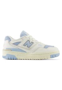 Buty dziecięce New Balance GSB550LB – niebieskie. Kolor: niebieski. Materiał: skóra. Szerokość cholewki: normalna