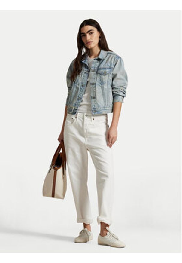 Polo Ralph Lauren Kurtka jeansowa 211969393001 Niebieski Regular Fit. Typ kołnierza: polo. Kolor: niebieski. Materiał: bawełna