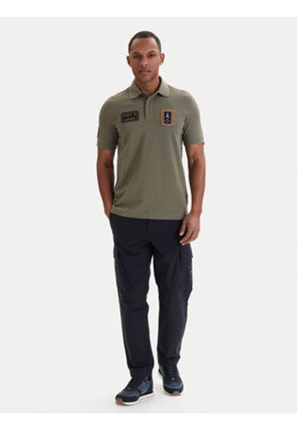 Aeronautica Militare Polo 261PO1927UP00191 Zielony Regular Fit. Typ kołnierza: polo. Kolor: zielony. Materiał: bawełna