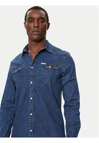 Guess Koszula jeansowa M4YH02 D3PF6 Granatowy Classic Fit. Kolor: niebieski. Materiał: jeans #4