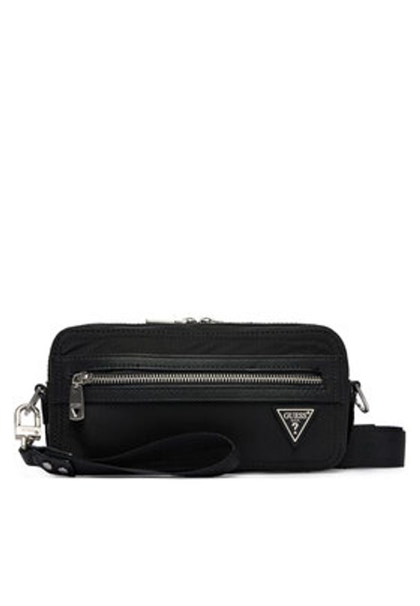 Guess Saszetka HMBENY P6250 Czarny. Kolor: czarny. Materiał: materiał