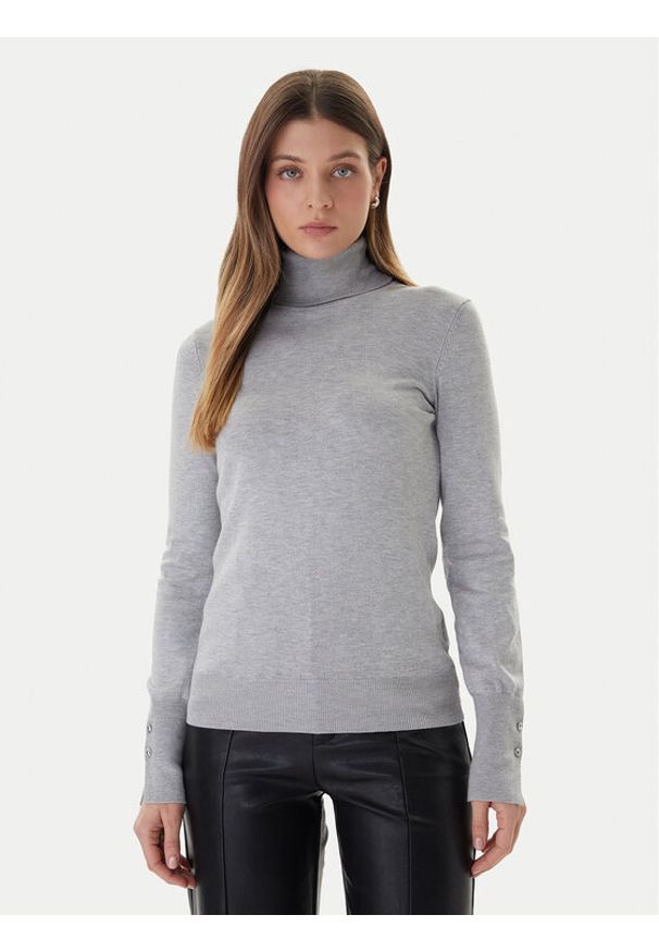 Guess Golf Paule W2BR53 Z2V62 Szary Slim Fit. Typ kołnierza: golf. Kolor: szary. Materiał: wiskoza