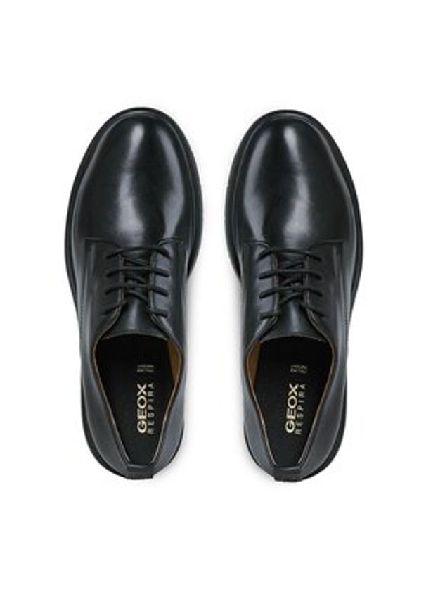 Geox Oxfordy D Spherica Ec1 D16QRA 00043 C9999 Czarny. Kolor: czarny. Materiał: skóra