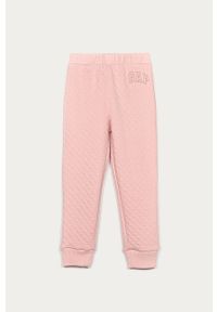 GAP - Spodnie dziecięce 80-110 cm. Kolor: różowy. Materiał: bawełna, poliester, dzianina. Wzór: gładki #1