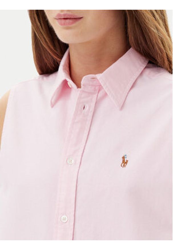 Polo Ralph Lauren Koszula 211968896003 Różowy Classic Fit. Typ kołnierza: polo. Kolor: różowy. Materiał: bawełna