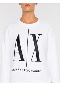 Armani Exchange Bluza 8NYM02 YJ68Z 1000 Biały Regular Fit. Kolor: biały. Materiał: bawełna