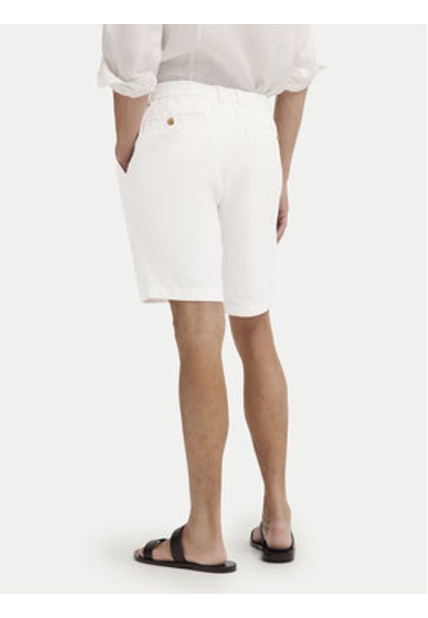 Bugatti Szorty materiałowe 1949-76419C M Biały Regular Fit. Kolor: biały. Materiał: bawełna