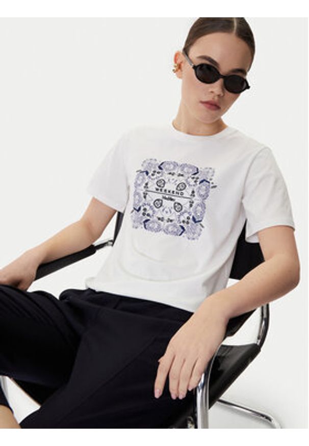 Weekend Max Mara T-Shirt West 2615971041 Biały Regular Fit. Kolor: biały. Materiał: bawełna