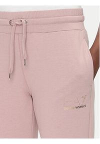 EA7 Emporio Armani Spodnie dresowe 8NTP66 TJ9RZ U4079 Różowy Regular Fit. Kolor: różowy. Materiał: syntetyk #4