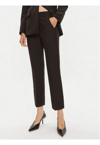 Weekend Max Mara Spodnie materiałowe Freda 2425136031 Czarny Regular Fit. Kolor: czarny. Materiał: syntetyk