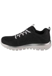 skechers - Buty do chodzenia damskie Skechers Gracefulget Connect. Kolor: biały, czarny, wielokolorowy. Materiał: syntetyk, tkanina, materiał. Sport: turystyka piesza