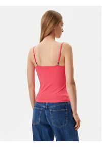 Tommy Jeans Top Essential DW0DW20675 Różowy Slim Fit. Kolor: różowy. Materiał: bawełna #3