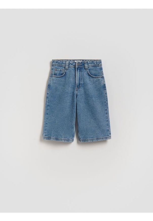 Reserved - Jeansowe szorty - niebieski. Kolor: niebieski. Materiał: jeans