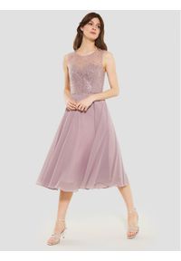 Swing Sukienka koktajlowa 5AF09900 Różowy Regular Fit. Kolor: różowy. Materiał: syntetyk. Styl: wizytowy
