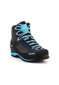 Buty trekkingowe damskie Salewa Salomon WS Crow Gtx. Wysokość cholewki: za kostkę. Zapięcie: sznurówki. Kolor: niebieski, wielokolorowy, brązowy, szary. Materiał: guma, materiał, syntetyk. Szerokość cholewki: normalna