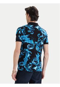Versace Jeans Couture Polo 80GAG6S0 JS549 Niebieski Regular Fit. Typ kołnierza: polo. Kolor: niebieski. Materiał: bawełna #4